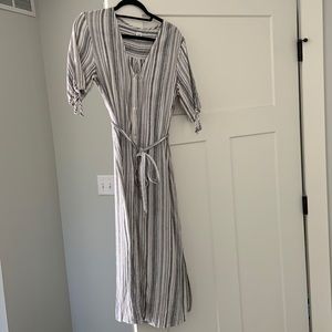 Gap Womens linen dress (midi length, button front) medium